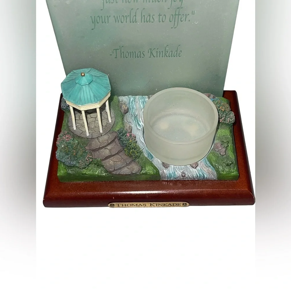 Thomas Kinkade Painter of Light Candle Holder Inspirational Sweetheart Gazebo